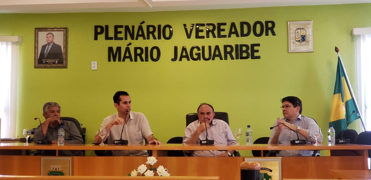 Deputado federal Domingos Neto se reúne com produtores de camarão dos municípios de Jaguaribara e Jaguaruana. 