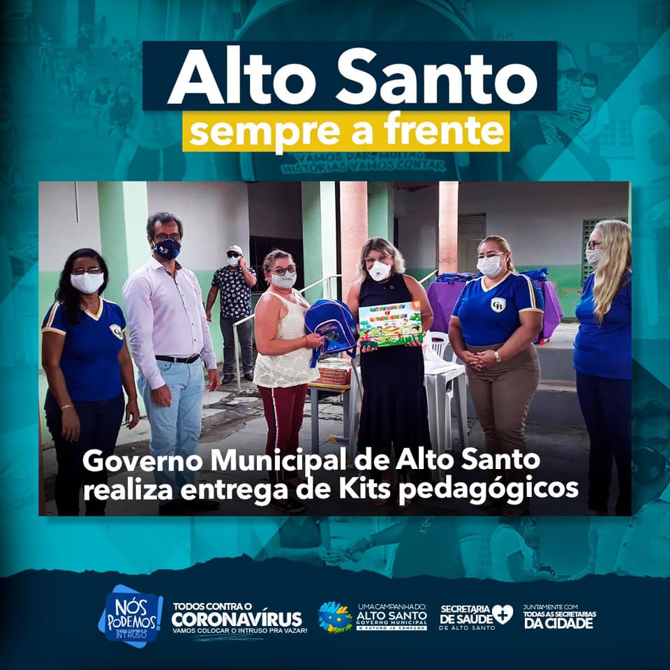 Governo Municipal de Alto Santo realiza a entrega de KIT’s Pedagógicos aos estudantes da rede municipal de ensino.